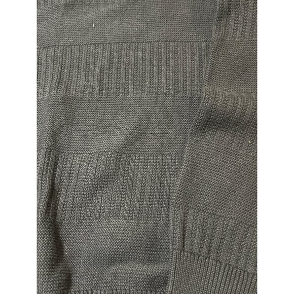 Chaps 1/4 Zip Mock Turtleneck Mens Sweater Black Pullover Size Large NWT - Picture 2 of 4